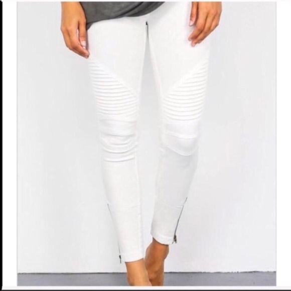 Moto Leggings—White - Picture 3 of 3